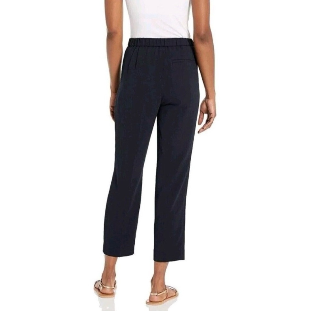 Theory Pants Womens 8 Treeca Slim Crop Deep Navy Blue Straight Leg Mid Rise